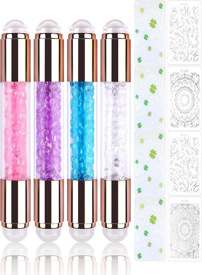 Ruby Face Rubyface Nail Art Stamping Stamper Nail Double Stamper 1 Pcs With 2 Pcs Scraper Clear Nail Art Jelly Stamper Nail Art Stamping for Manicure Tools DIY Nail Art Designs - Image 2