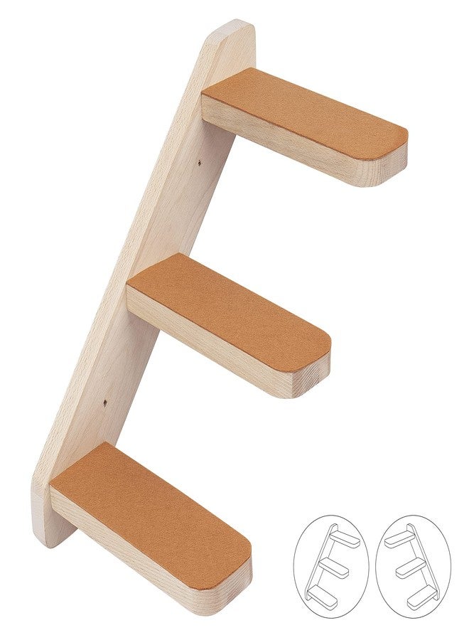 Purife Wooden Wall Mount Cat Steps Cat Wall Stairs - Cat Wall Ladders Wall Climber, Cat Climbing Shelves, Cat Perch for Wall, Cat Hammock Bed, Indoor Cat Wall Furniture - Image 1