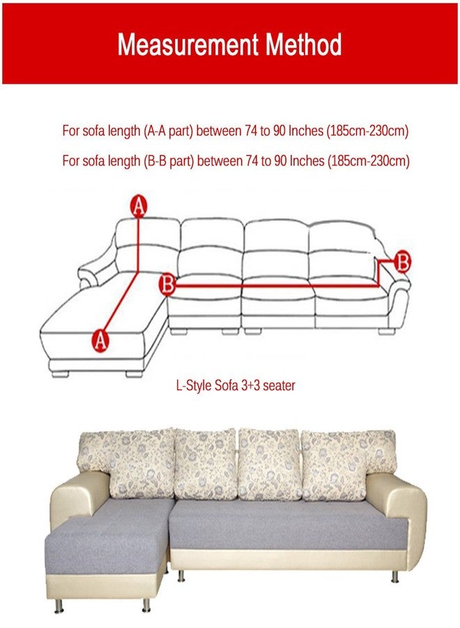 MIFXIN Sectional Sofa Covers L Shape Couch Slipcover 2 Pcs Stretch L-Type Chaise Corner Sofa Furniture Protector Cover for Pets Kids Dogs Cats (Dark Grey) - Image 4