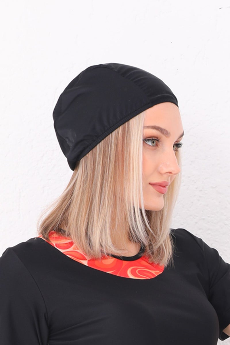 Remsa Mayo Remsa Swimsuit Pool Sea Plain Bonnet RB007 Black  - Image 1