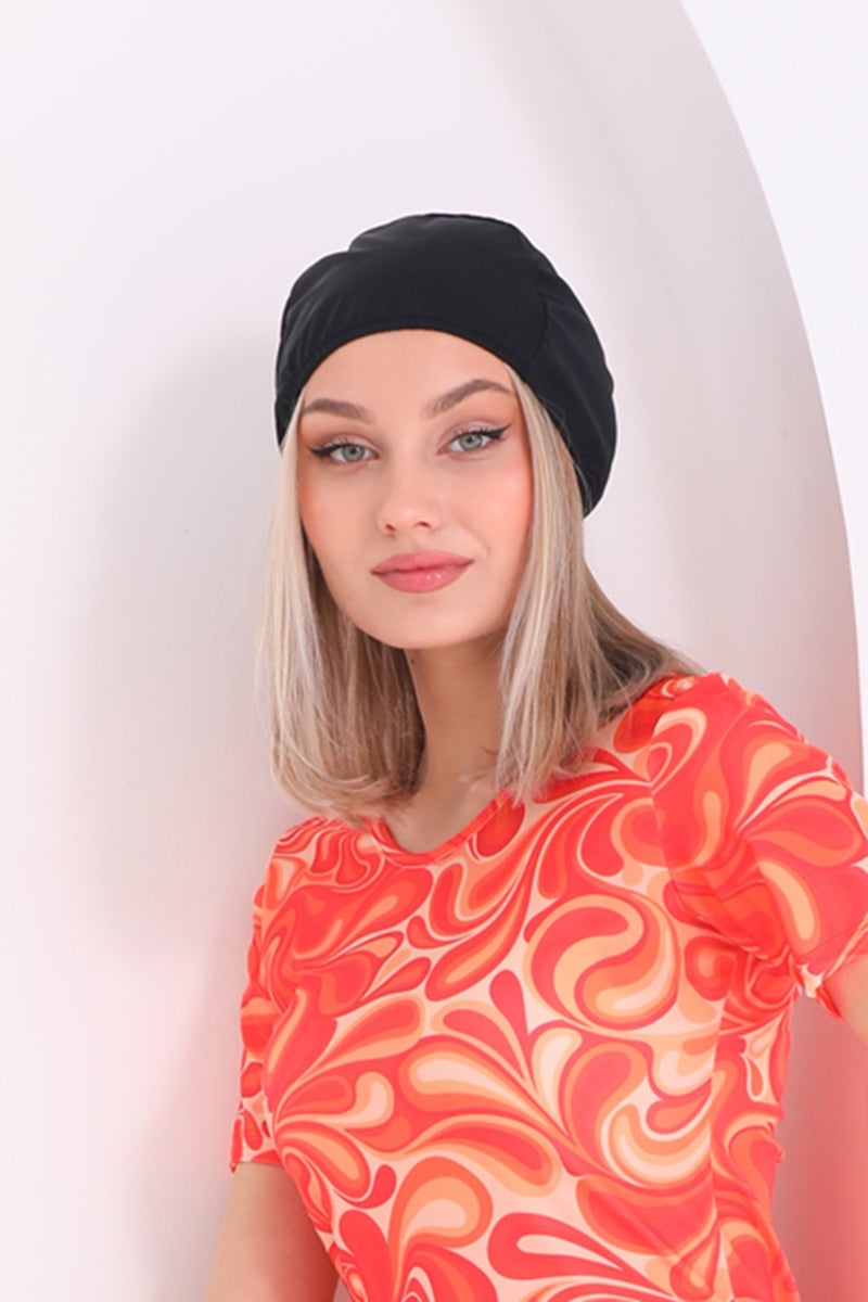 Remsa Mayo Remsa Swimsuit Pool Sea Plain Bonnet RB007 Black  - Image 5