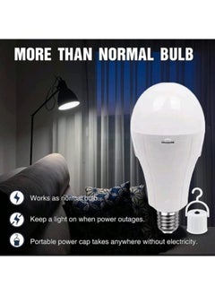 HUA QIANG WANG 15W Emergency Rechargeable Light Bulb,Stay Lights Up When Power Failure, 70W Equivalent LED Light Bulbs for Home,Camping,Tent  - Image 4