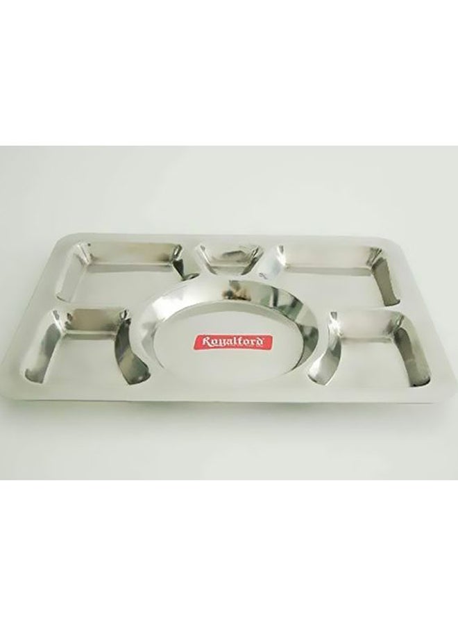 Royalford Stainless Steel Serving Tray Silver 41x30cm - Image 2