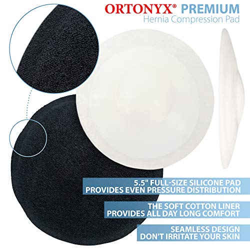 ORTONYX Umbilical Hernia Belt for Men and Women - Abdominal Support Binder with Compression Pad - Navel Ventral Epigastric Incisional and Belly Button Hernias Surgery Prevention Aid (Large-XXL) - Image 4