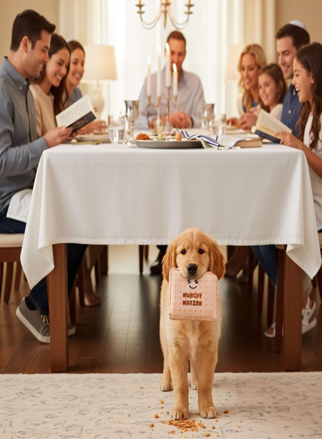Rite Lite Chewdaica Passover Matzah Dog Toy - Passover Gifts for Dog Owners, Chewy Crinkly Tough & Durable Matzah Shaped Dog Toy Haggadah Pesach Seder Jewish Holiday Party Favor, Dog Accessories 5.5"H - Image 4