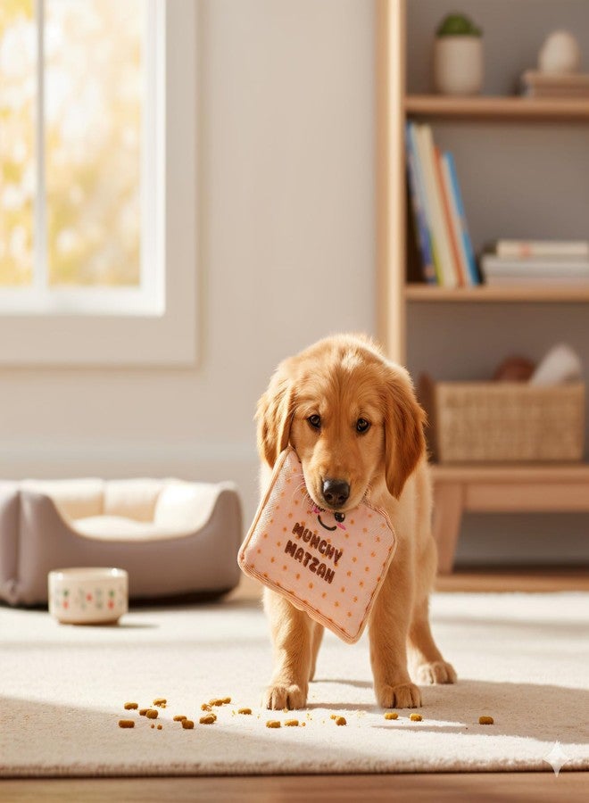 Rite Lite Chewdaica Passover Matzah Dog Toy - Passover Gifts for Dog Owners, Chewy Crinkly Tough & Durable Matzah Shaped Dog Toy Haggadah Pesach Seder Jewish Holiday Party Favor, Dog Accessories 5.5"H - Image 5