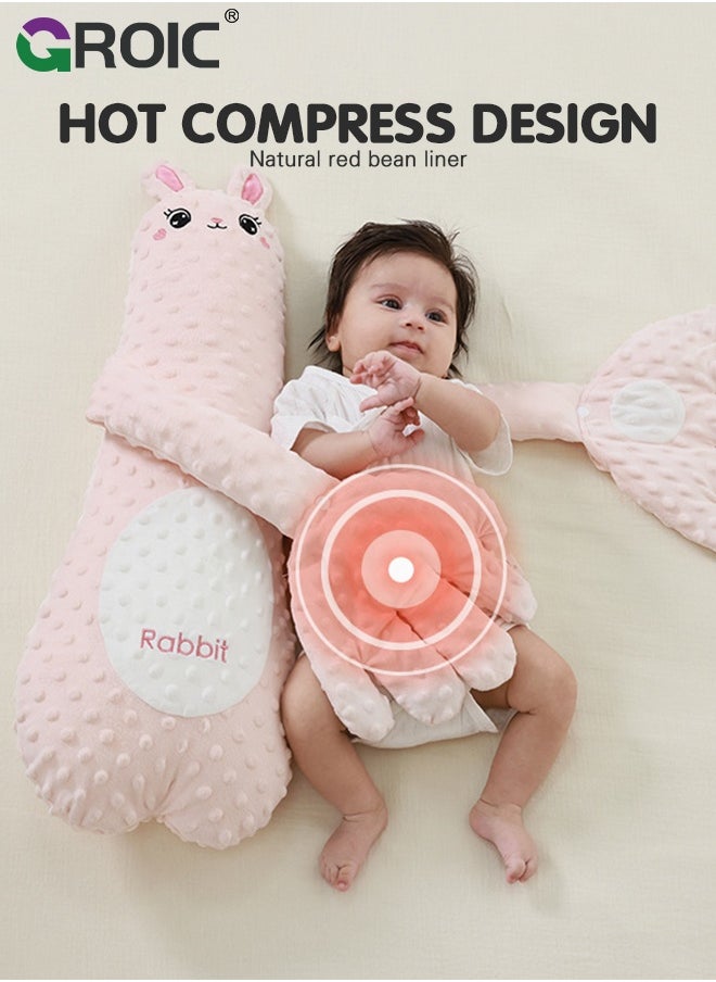 GROIC Baby Patter for Sleep, Baby Soothing Palm, Baby Startle Prevention Sleep Aid Companion, Baby Sleeping Doll, Anti-Flatulence Accessible Coax Sleeping Pillow, Baby Sleep Soothers (Pink Rabbit)  - Image 3