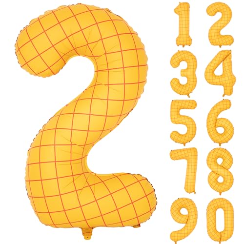 CHANGZHONG 40 Matte Yellow Balloons Toy Inspired Story Theme party Supplies Number Birthday Decoration Cowboy Decorations Western Cowgirl Party Balloon Digital 2 - Image 1