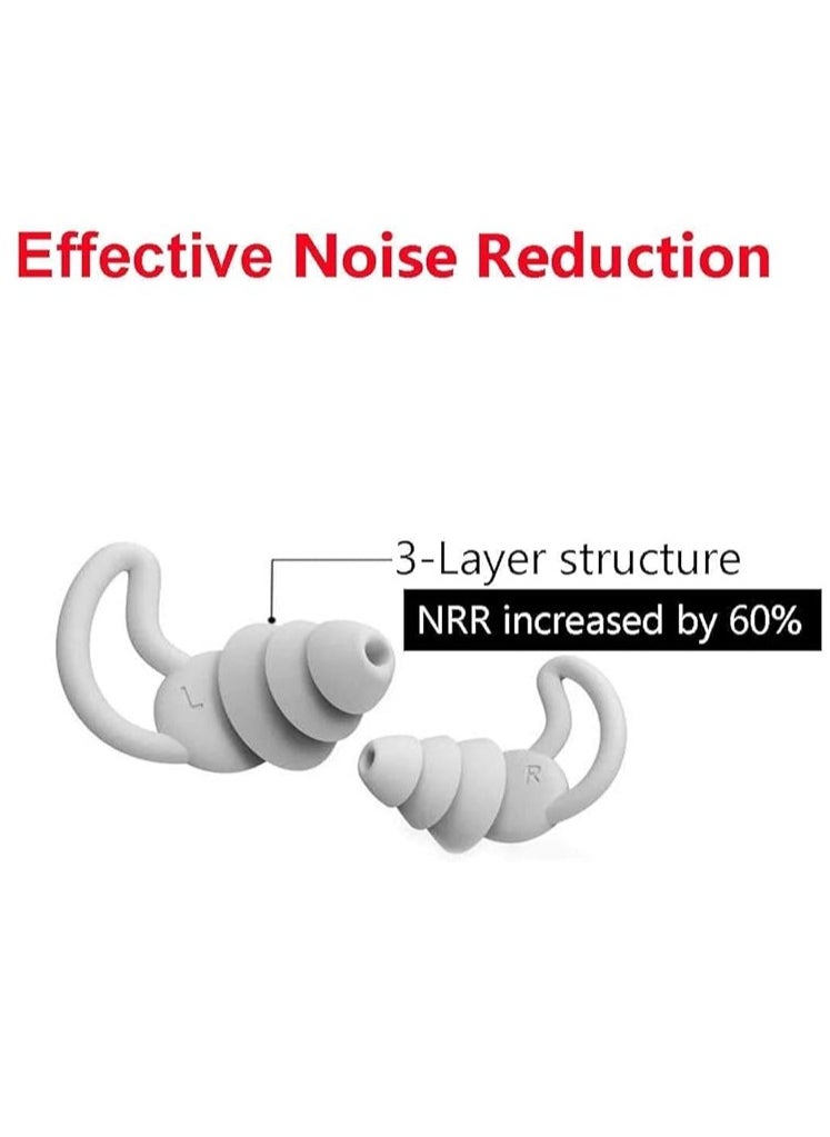 ECVV Silicone Noise Cancelling Earplugs, Super Soft, Reusable Noise Reducing Earbuds for Sleep, Ear Plugs Noise Cancelling for Enhanced Performance and Concentration…