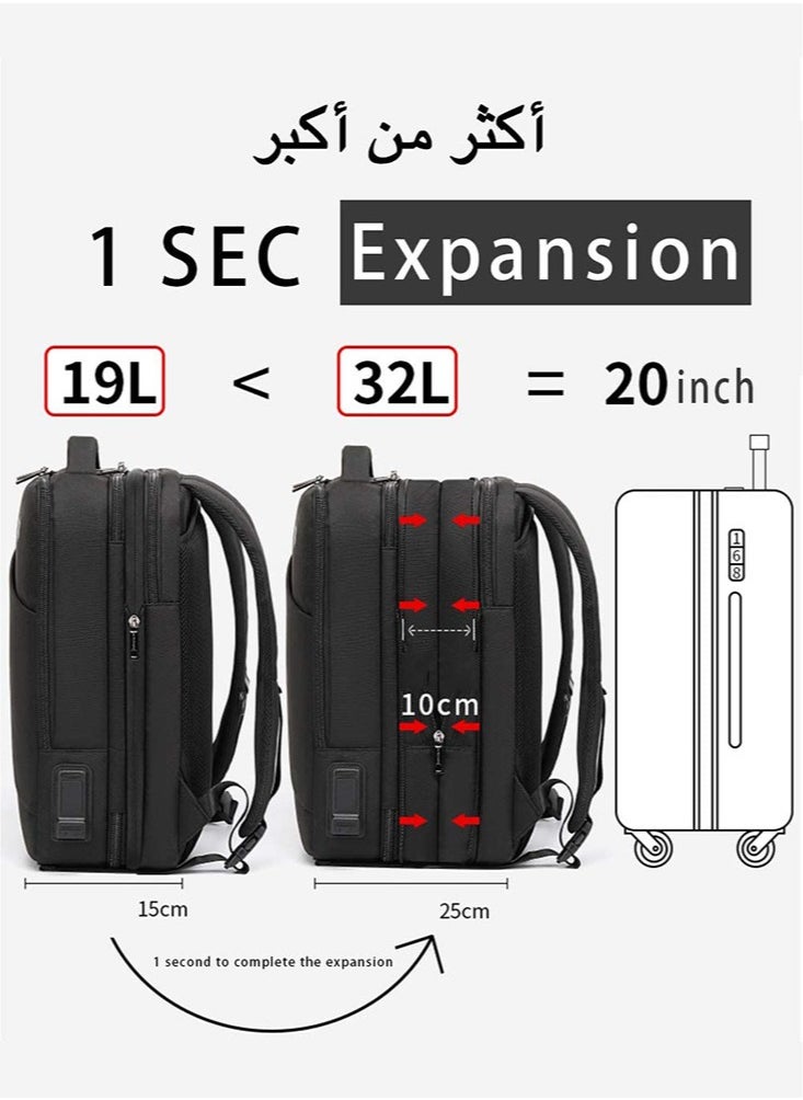 ARCTIC HUNTER Extra Large Travel Laptop Backpack, Extensible Business Bag with USB Charging Port and Earphone Jack, Water Resistant College Backpack for Men  - Image 5