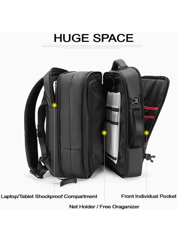 ARCTIC HUNTER Extra Large Travel Laptop Backpack, Extensible Business Bag with USB Charging Port and Earphone Jack, Water Resistant College Backpack for Men  - Image 4