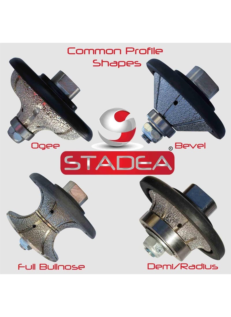 STADEA STADEA Diamond Profile WheelProfile Grinding Wheel 45 DegreeBevel 15 MM 916 high for Grinder Polisher Tile Granite Marble Concrete ShapingDiamond Profiling  - Image 3