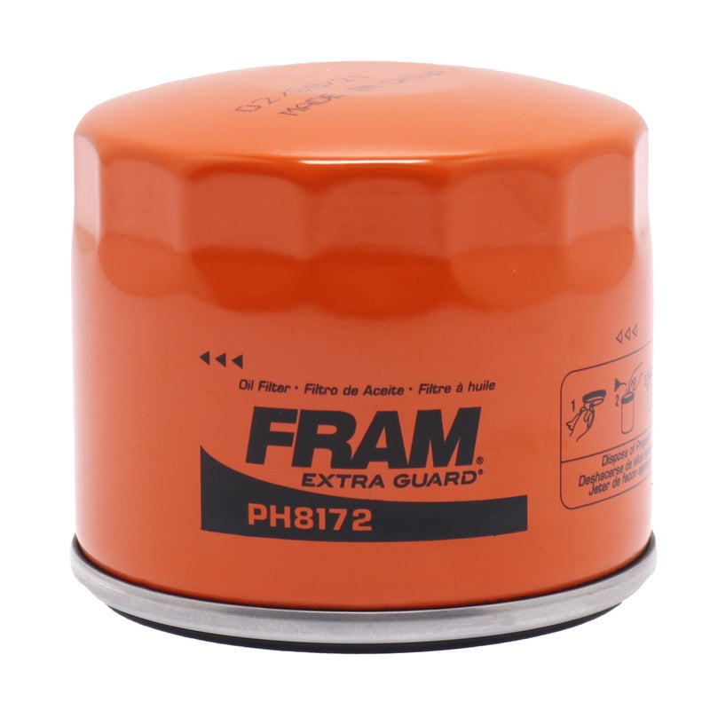 FRAM Extra Guard PH8172 10K Mile Change Automotive Replacement Interval Spin-On Engine Oil Filter for Select Vehicle Model Years, Vehicle Engine Protection Oil Filter for Everyday Drivers - Image 1