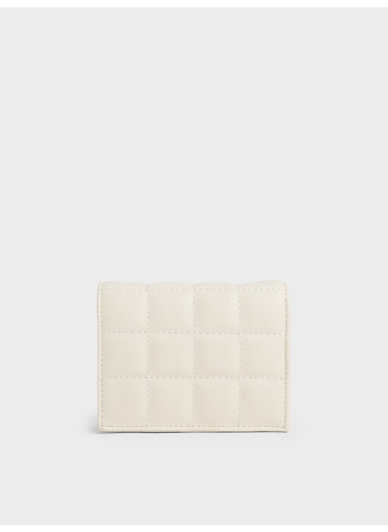 Charles & Keith CHARLES & KEITH Cassia Quilted Chain-Handle Mini Wallet & Crossbody Bag for Women - Cream  - Image 5