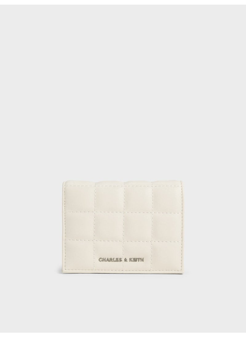 Charles & Keith CHARLES & KEITH Cassia Quilted Chain-Handle Mini Wallet & Crossbody Bag for Women - Cream  - Image 3
