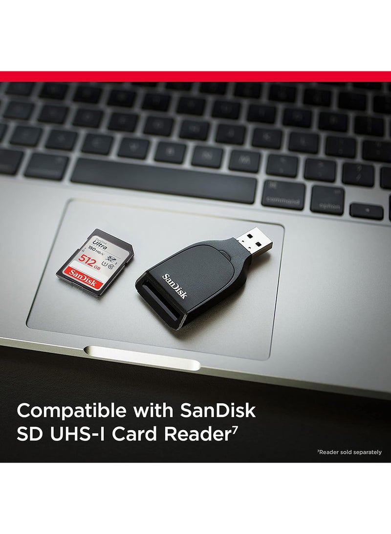 512 GB Ultra SDXC UHS-I Memory Card - Up to 150MB/s, C10, U1, Full HD, SD Card - SDSDUNC-512G-GN6IN - Image 2