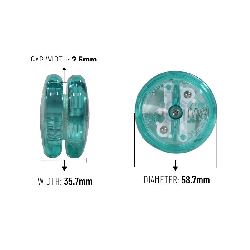 Yomega The Original Brain - Professional Yoyo for Kids and Beginners  Responsive Auto Return Yo Yo Best for String Tricks + Extra 2 Strings & 3 Month Warranty (Teal) - Image 4