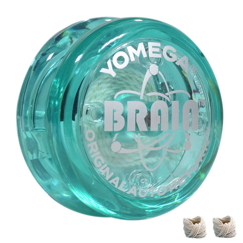 Yomega The Original Brain - Professional Yoyo for Kids and Beginners  Responsive Auto Return Yo Yo Best for String Tricks + Extra 2 Strings & 3 Month Warranty (Teal) - Image 1