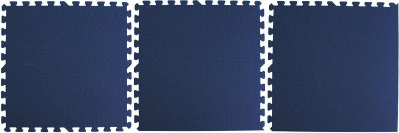 Displays2go Trade Show Flooring is Navy Blue Foam Construction Interlocking Pieces Portable  10 Feet by 10 Feet  - Image 4