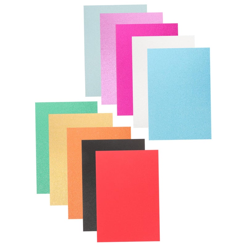 Glitter Cardstock Paper 10 Sheets Sparkle Colored DIY Crafts Scrapbooking - Image 2