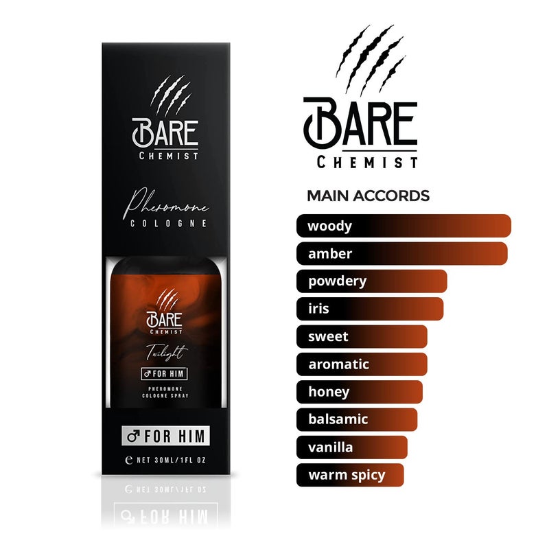 Bare Chemist Twilight Pheromone Cologne for Him - [Long Lasting Formula] Pheromone Perfume Oil Spray for Men 1oz. - Lavender, Iris, Leather - Image 2