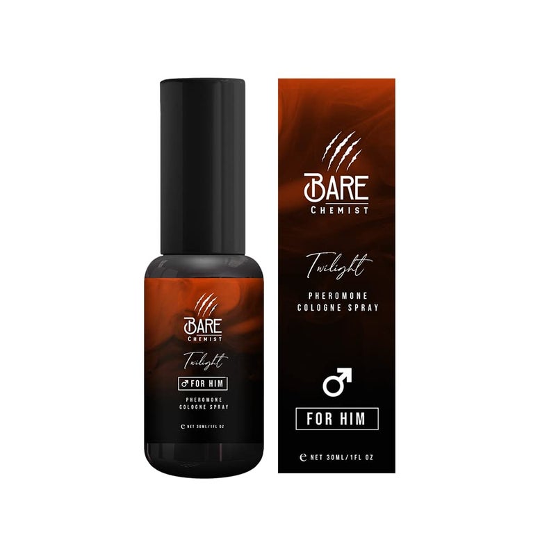 Bare Chemist Twilight Pheromone Cologne for Him - [Long Lasting Formula] Pheromone Perfume Oil Spray for Men 1oz. - Lavender, Iris, Leather - Image 1