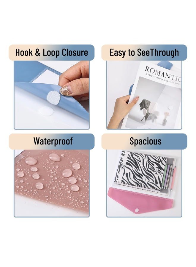 Mr. Pen Plastic Envelopes, 10 Pack, A4, Letter Size, Colorful Flaps, Plastic File Folder with Label Pocket, Plastic Envelopes with Snap Closure, Plastic File Folders, Plastic Envelopes for Documents - Image 3