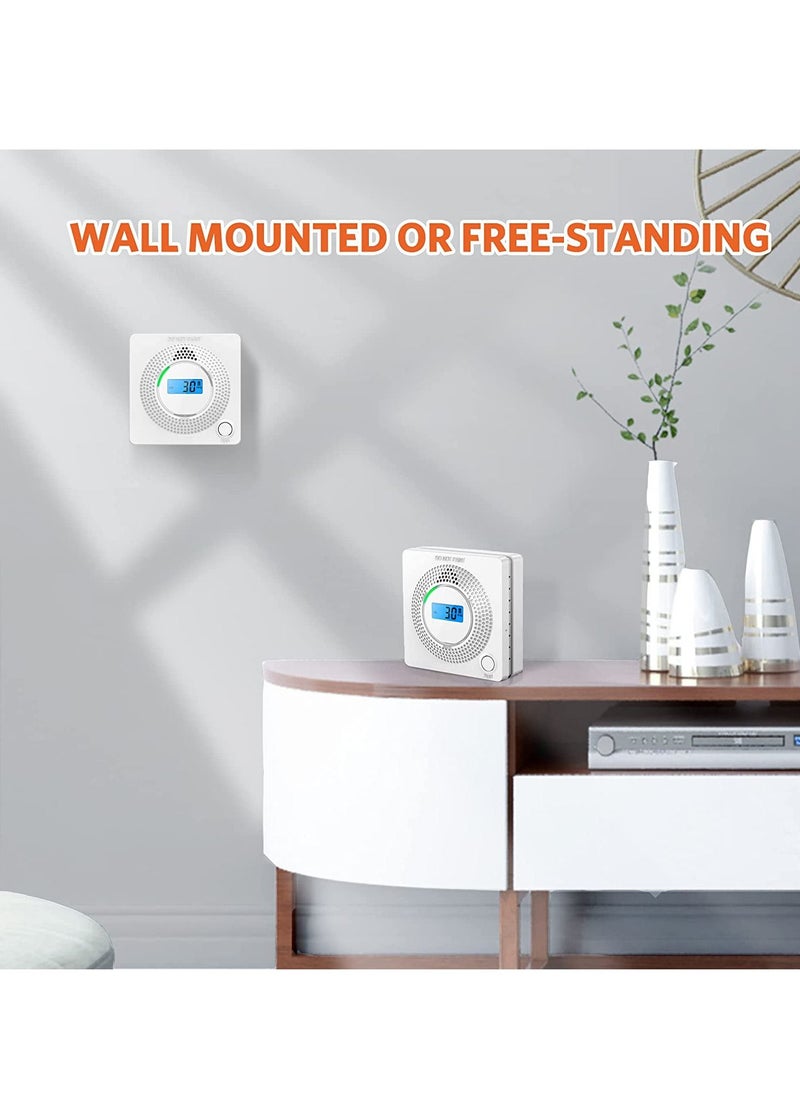 Y&D - Carbon Monoxide Detector Alarm, CO Alarm with Digital LCD Display, Replaceable Battery-Operated for House and Bedroom - Image 1