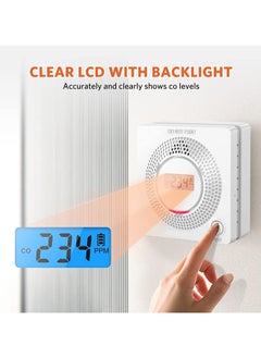 Y&D Carbon Monoxide Detector Alarm, CO Alarm with Digital LCD Display, Replaceable Battery-Operated for House and Bedroom  - Image 2