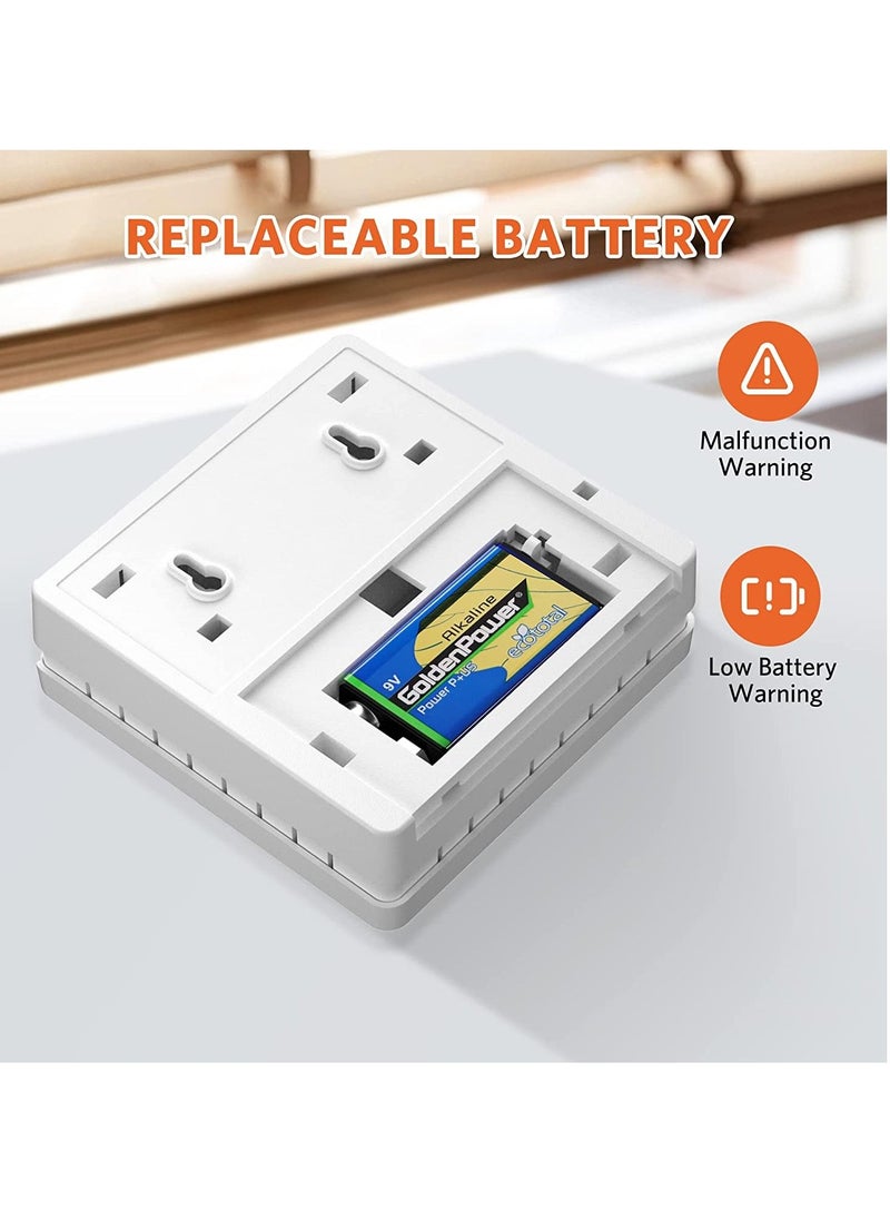 Y&D - Carbon Monoxide Detector Alarm, CO Alarm with Digital LCD Display, Replaceable Battery-Operated for House and Bedroom - Image 1