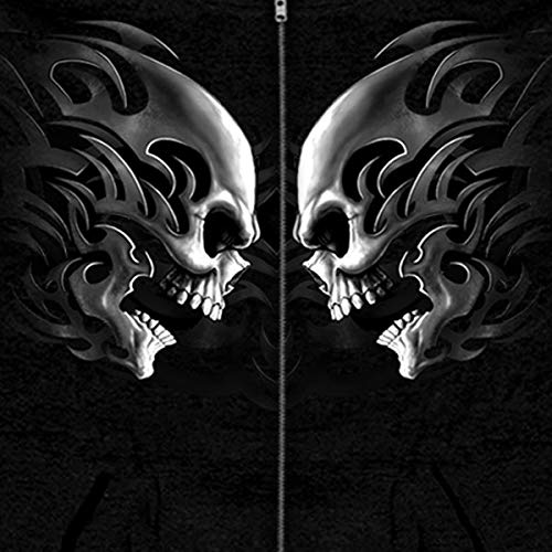 Hot Leathers - GMZ4105 BLACK, 2XL Head Butt Skulls Zipper Hoodie (Black, XX-Large) - Image 2