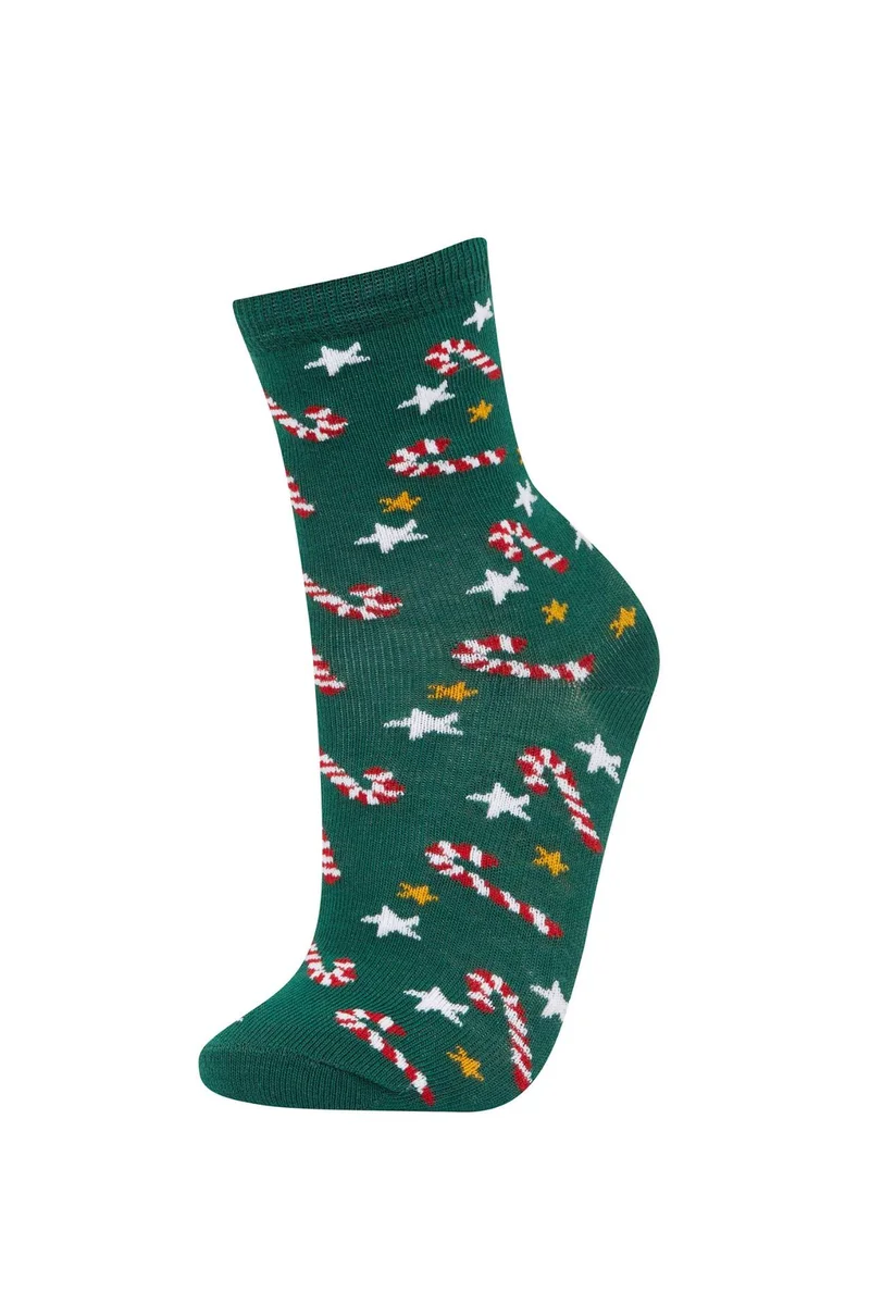 ديفاكتو Boy New Year Themed 2 Piece Cotton Long Socks