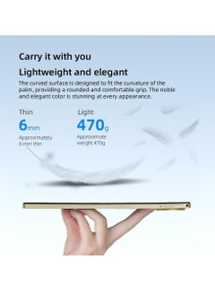 X - Prime 10.1-Inch HD AMOLED Display Slim Smart Tablet PC Dual SIM 5G Network Wifi Android Tablet 8GB RAM 256GB ROM Dual Camera Google Meet and Zoom Supported Gold  - Image 5