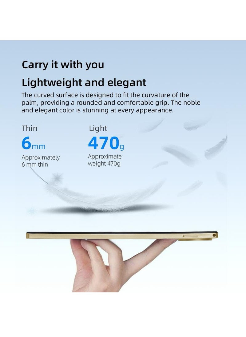 X - Prime - 10.1-Inch HD AMOLED Display Slim Smart Tablet PC Dual SIM 5G Network Wifi Android Tablet 8GB RAM 256GB ROM Dual Camera Google Meet and Zoom Supported Gold - Image 1