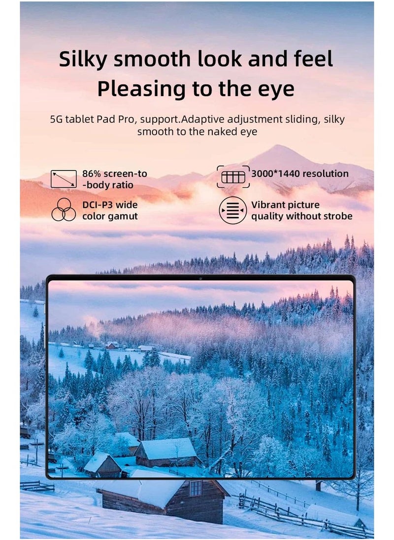 X - Prime - 10.1-Inch HD AMOLED Display Slim Smart Tablet PC Dual SIM 5G Network Wifi Android Tablet 8GB RAM 256GB ROM Dual Camera Google Meet and Zoom Supported Gold - Image 1