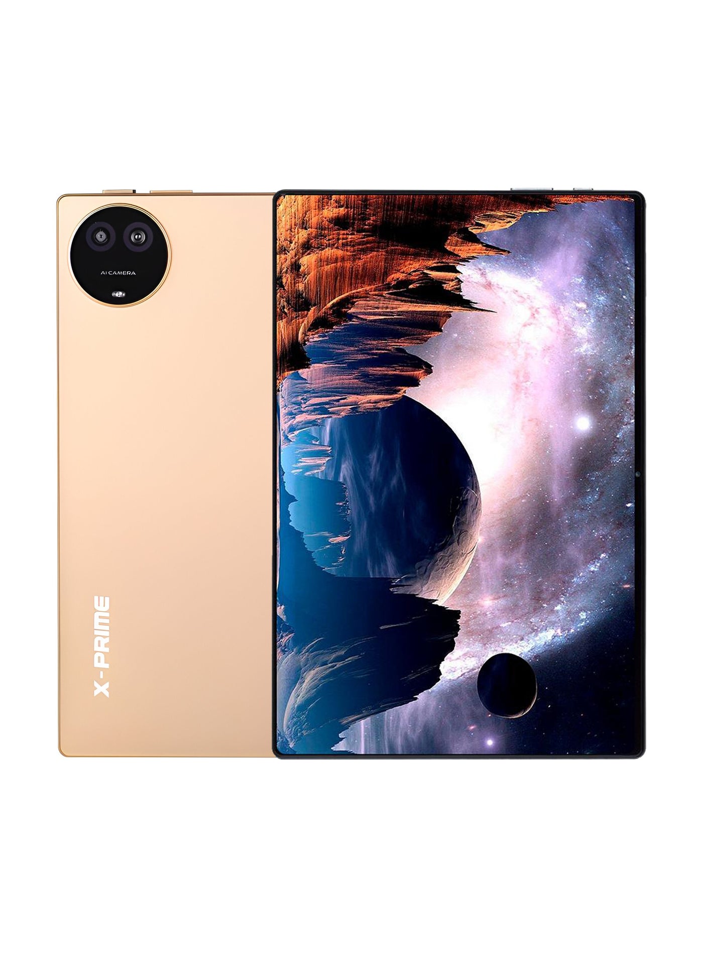 10.1-Inch HD AMOLED Display Slim Smart Tablet PC Dual SIM 5G Network Wifi Android Tablet 8GB RAM 256GB ROM Dual Camera Google Meet and Zoom Supported Gold