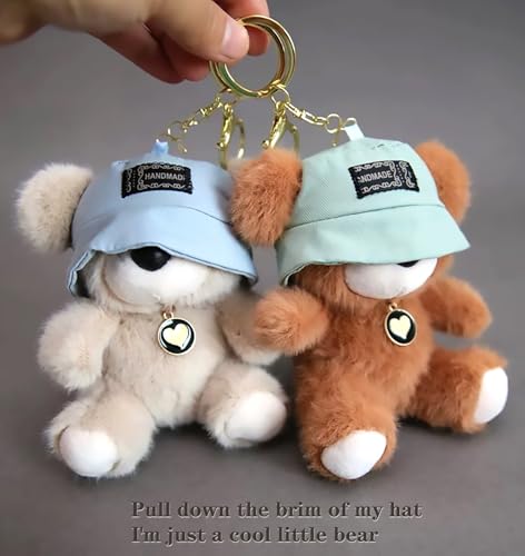 YILANFULL Plush Bag Charm Bear Keychain Stuff Cute Kawaii Teddy Bear Key Chain for Women Girls Pendant Purse Backpack Handbag Tote Charms - Image 5