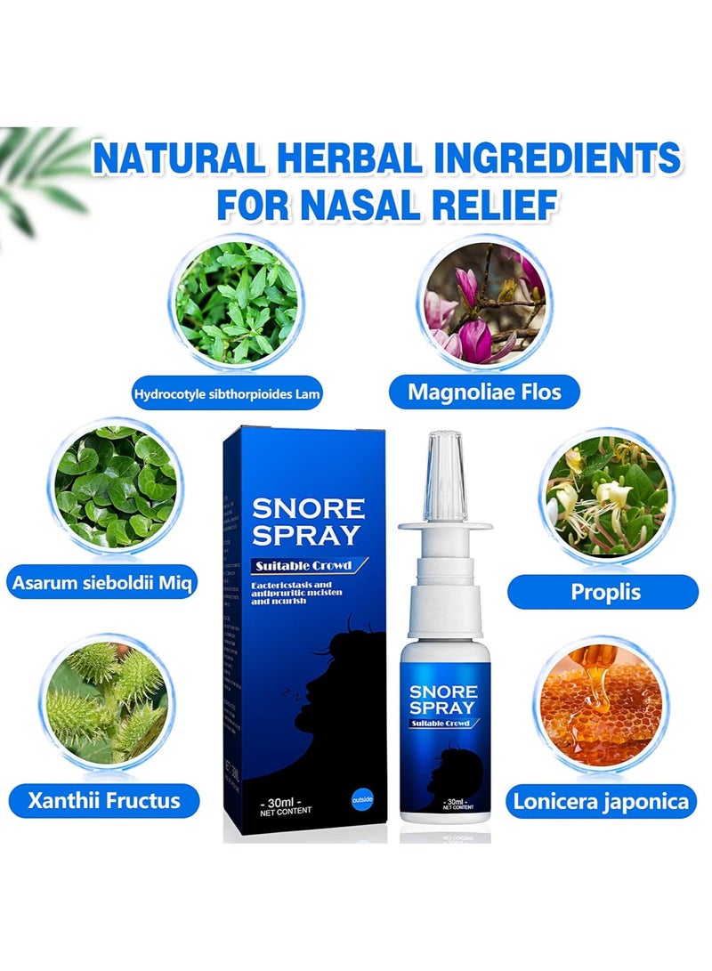 SOUTH MOON 30ML Natural Herbal Anti Snoring Spray Stop Snoring Improve Breathing And Sleep Quality Relieve Rhinitis Cold Stuffy Nose Care - Image 3