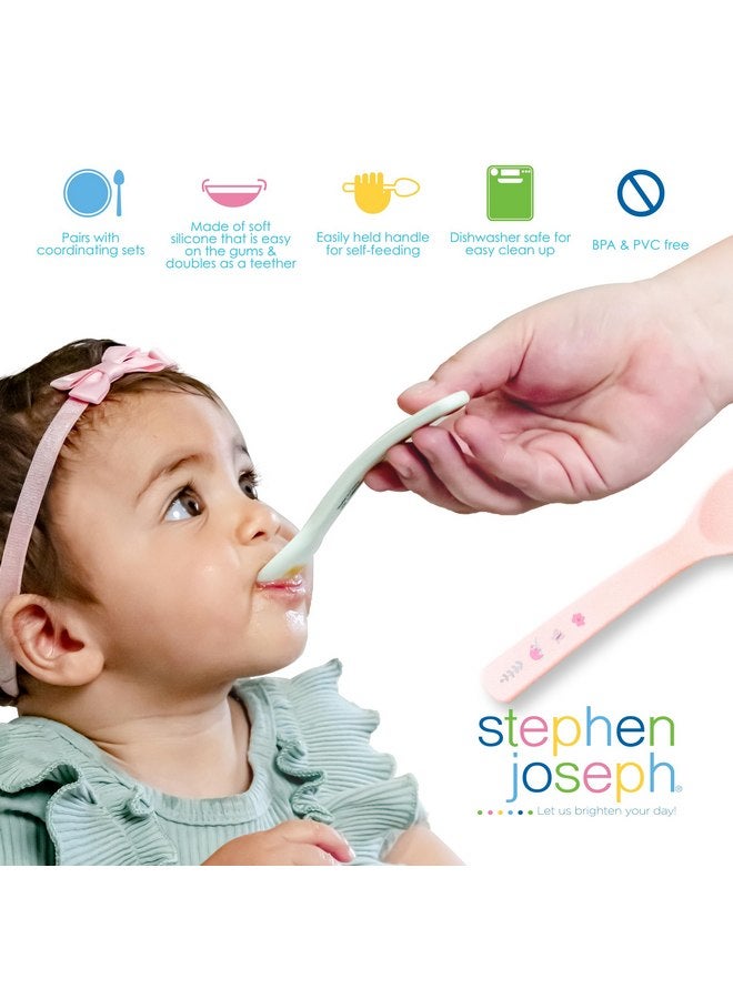 Stephen Joseph Silicone Baby Spoons, One size, Farm - Image 4