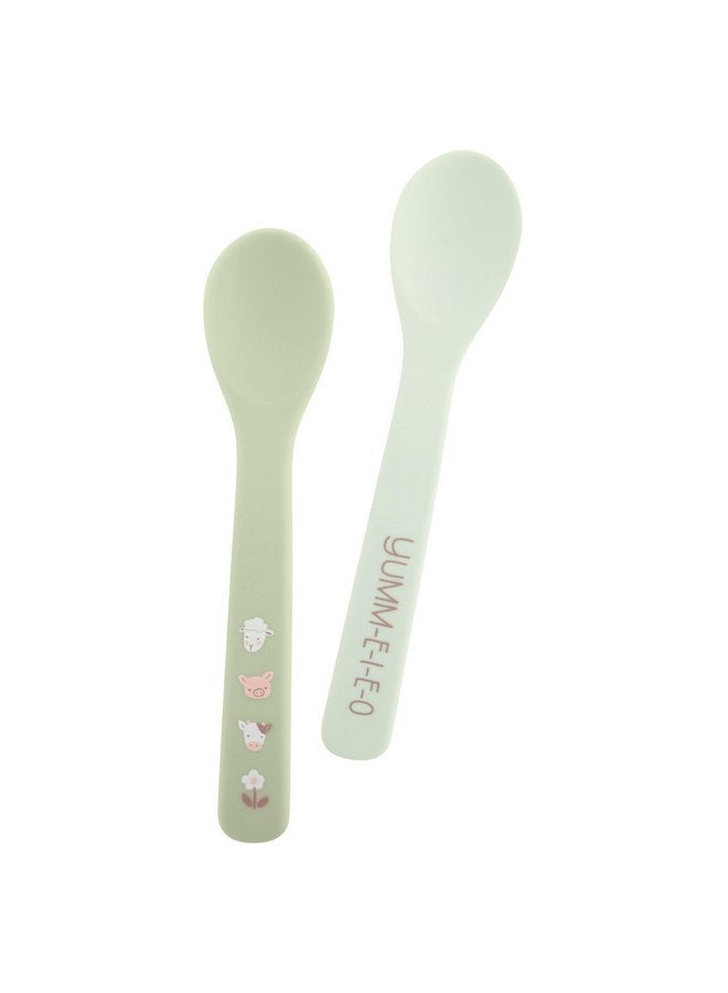 Stephen Joseph Silicone Baby Spoons, One size, Farm - Image 1