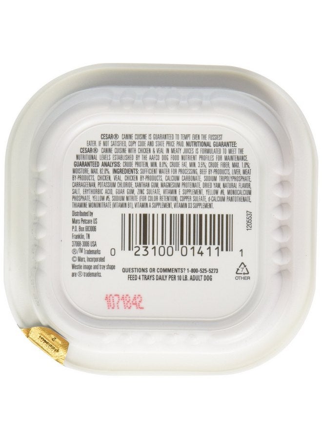 Cesar Pet Food Cesar Canine Cuisine Wet Dog Food with Chicken and Veal In Meaty Juices, 3.5 oz - Image 1