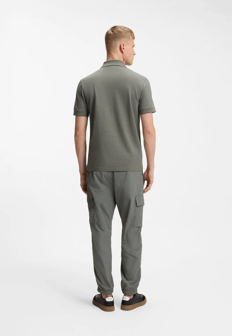 BOSS Cotton-piqué polo shirt with logo print