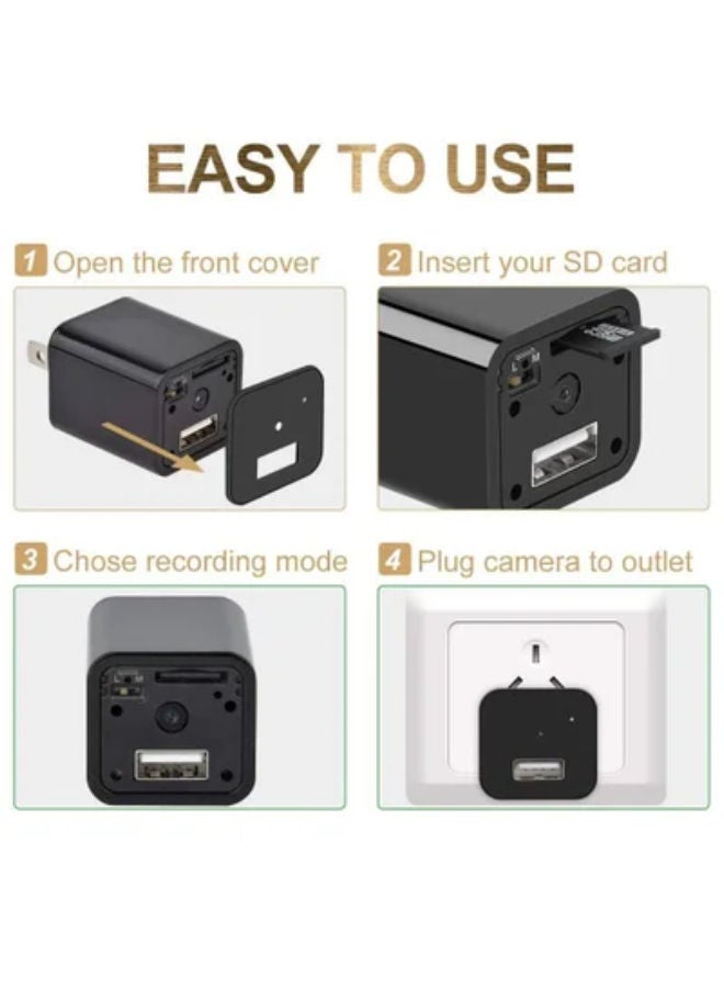 Generic Hidden Spy Camera Wall Charger Adapter Monitor Video Recorder For Home Office Security  - Image 3