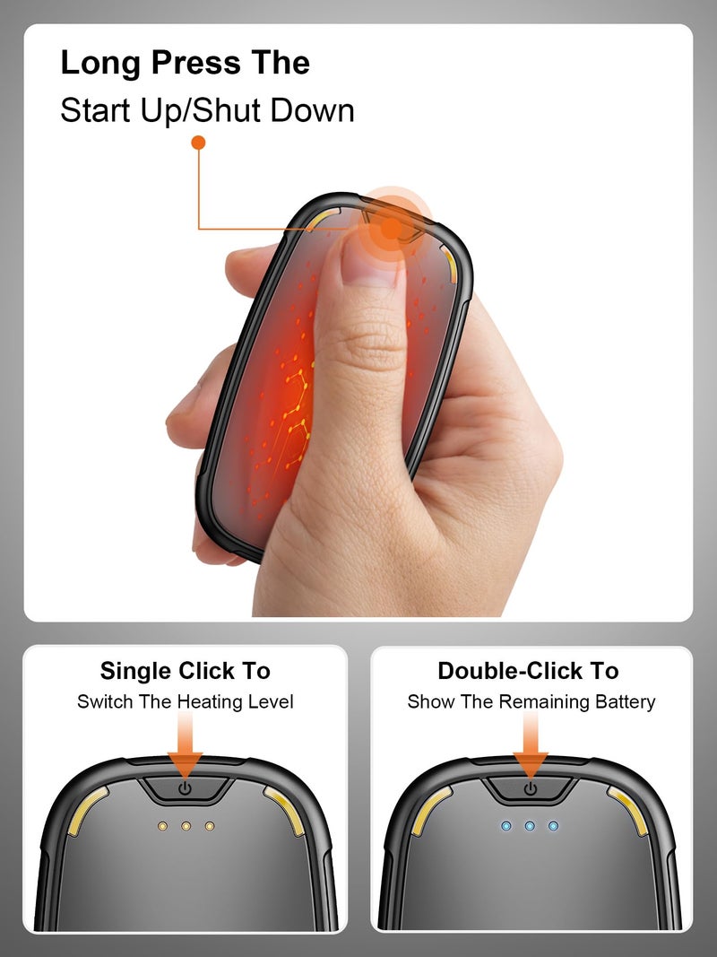 Aililan Hand Warmers Rechargeable 2 Pack  Rechargeable Hand Warmer  Pocket Portable Electric Hand Warmer  Reusable Handwarmers  A Winter Christmas Hand-Warming Gift For Work  Camping  Golf  And Hunting - Image 5