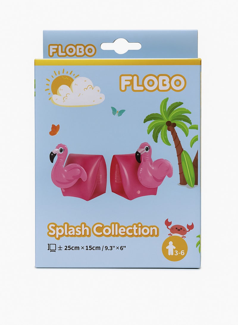 FLOBO Kids Inflatable Arm Bands Flamingo Style Floaties for Swimming Lightweight Leak Proof Safety Float Armband for Toddlers and Children Age 3 to 6 Years  - Image 5