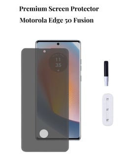 Privacy Screen Protector for Motorola Edge 50 Fusion, UV Protection, Fingerprint sensor compatible