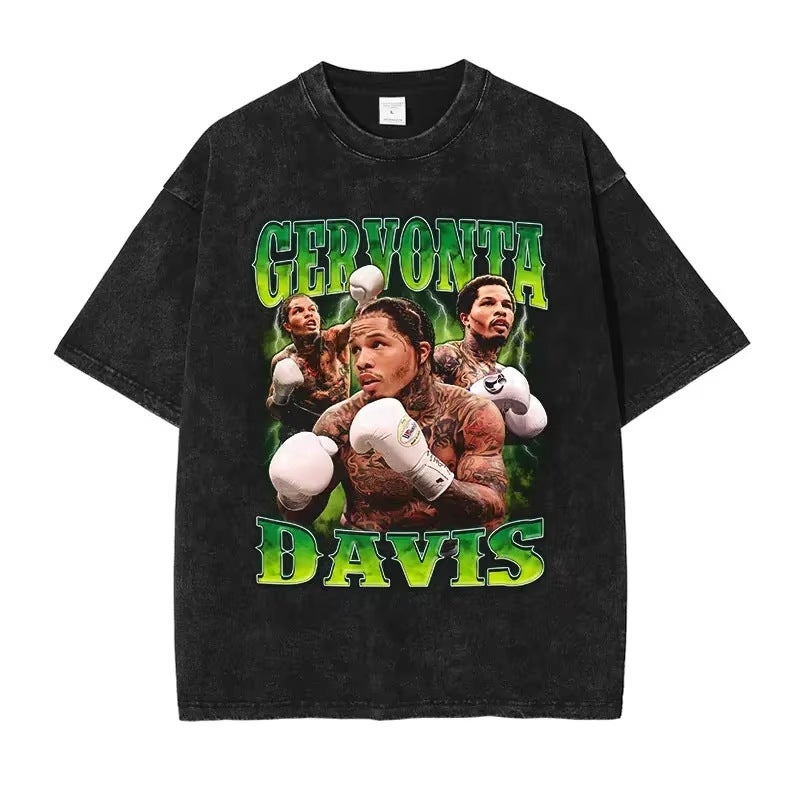 Tank Gervonta Davis Men'S T-Shirts Vintage Washed Ali Jr T S - Image 3