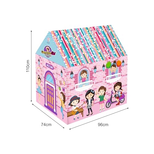 Ratna's Glamorous Girl Theme Kids Play Tent House, Big Size Indoor Outdoor Playhouse for Kids 2+ Years - Image 3