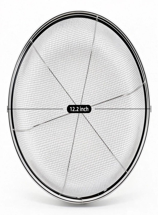 DOPMEP Fine Mesh Strainer for Kitchen, Stainless Steel Colander Bowl for Pasta, Rice, Fruit, Metal Net Baskets with Resting Base - Strain, Drain, Rinse （Diameter 12.2 inch） - Image 4