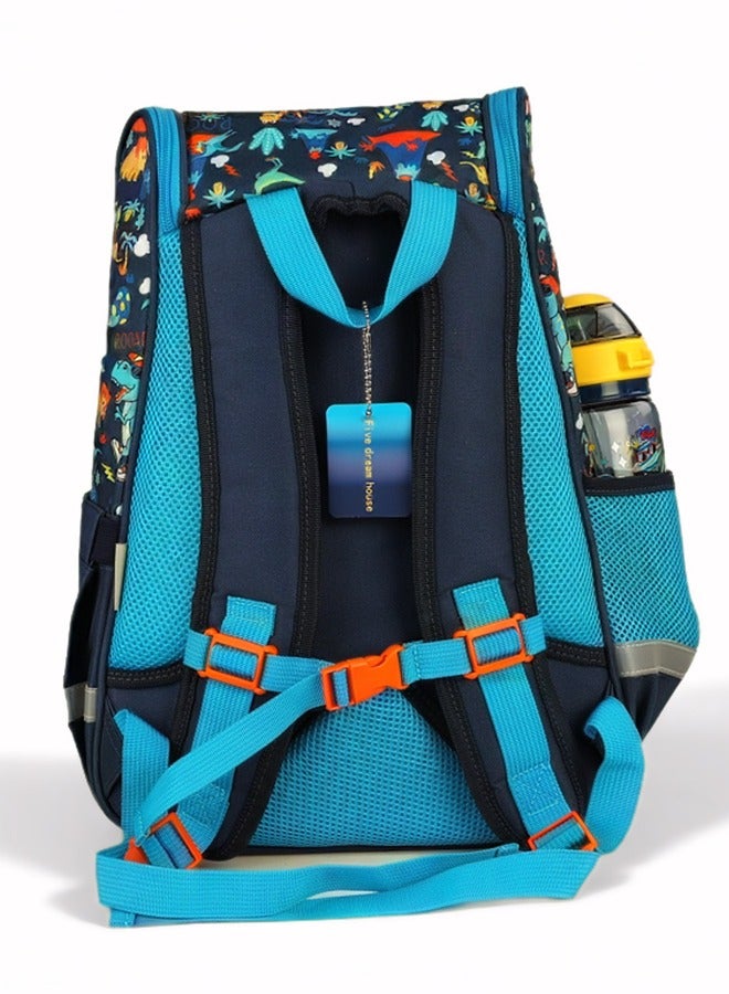 Riolio Dinosaur Kids School Backpack â€“ Lightweight, Ergonomic, Large Capacity with Chest Strap & Breathable Back, for Boys Aged 3â€“10 - Image 5